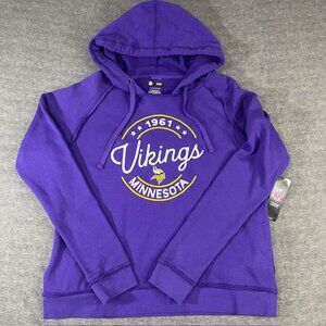 NWT NFL Team Apparel Minnesota Vikings Sweatshirt Purple Logo Women’s Sz L Large